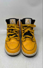 Load image into Gallery viewer, Nike Boys Air Jordan 1 Mid 554725-700 Yellow Leather Sneakers Shoes Size 6.5Y
