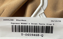 Load image into Gallery viewer, Express Womens Brown Pleated High Rise Belted Slash Pocket Ankle Pants Size 0
