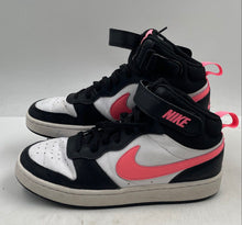 Load image into Gallery viewer, Authentic Nike Boys Court Borough Mid 2 Pink Black White Sneaker Shoes Size 7Y
