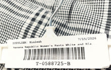 Load image into Gallery viewer, Banana Republic Womens Sloan White And Black Plaid Skinny Leg Ankle Pants Size 4
