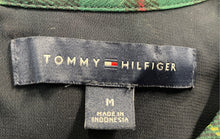 Load image into Gallery viewer, Tommy Hilfiger Womens Multicolor Plaid Sheer Long Sleeve Blouse Top Size M
