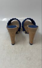 Load image into Gallery viewer, Sergio Palma Womens Blue Block Heel Slip-On Platform Slide Sandals Size EUR 36
