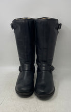 Load image into Gallery viewer, UGG Womens Chancery 1009211 Black Leather Side Zip Mid-Calf Riding Boots Size 7

