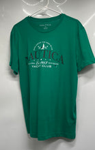 Load image into Gallery viewer, Nautica Mens Green Cotton Short Sleeve Crew Neck Yacht Club Graphic T-Shirt Sz M
