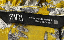 Load image into Gallery viewer, Zara Womens Multicolor Floral Print Long Sleeve Button Front Blouse Top Size M
