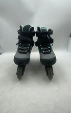 Load image into Gallery viewer, Rollerblade Womens Zetrablade Black Blue Hook And Loop Inline Skates Size 9
