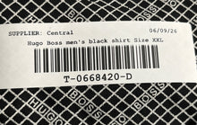 Load image into Gallery viewer, Hugo Boss Mens Black Spread Collar Short Sleeve Polo Shirt Size 2XL
