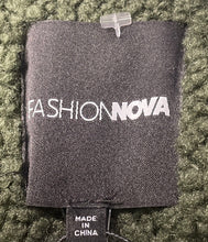 Load image into Gallery viewer, Fashion Nova Womens Green Long Sleeve Pockets Full-Zip Cropped Jacket Size XL

