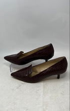 Load image into Gallery viewer, Michael Kors Womens Scout Dark Gray Color Faux Leather Kitten Pump Heels Size 9M
