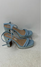 Load image into Gallery viewer, Steve Madden Womens Tiera Light Blue Block Heel Platform Sandals Size 8.5M
