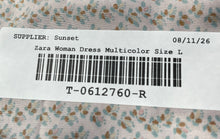 Load image into Gallery viewer, Zara Womens Multicolor Long Sleeve Spread Collar Pockets Shirt Dress Size Large
