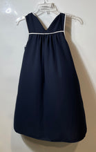 Load image into Gallery viewer, Armani Exchange Womens Blue Sleeveless Collarless Back Button Shift Dress Size 2
