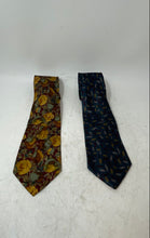 Load image into Gallery viewer, Set Of Two Pcs Ungaro Mens Multicolor Printed Silk Adjustable Designer Tie
