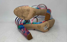 Load image into Gallery viewer, Cathy Din Womens Multicolor Tie Dye Open Toe Slip-On Gladiator Heels Size 9
