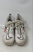 Load image into Gallery viewer, Nike Kids Alpha Menace 3 Shark White And Red Football Cleats Size 4.5Y
