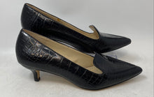 Load image into Gallery viewer, Adrienne Vittadini Womens Scout Black Leather Slip-On Pump Heels Size 7.5M
