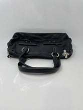 Load image into Gallery viewer, Alfani Womens Black Pebbled Leather Inner Pockets Double Handle Shoulder Bag
