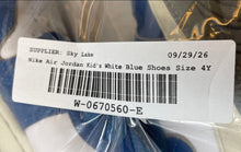 Load image into Gallery viewer, Nike Kids Air Jordan 1 Low FN9137-141 White Blue Lace-Up Sneaker Shoes Size 4Y
