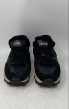 Load image into Gallery viewer, Lonza Mens Bimberi Black Leather Round Toe Hook &amp; Loop Sneaker Shoes Size 7
