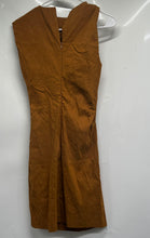Load image into Gallery viewer, Zara Womens Brown Elasticized Ring Sleeveless Back Zip Bodycon Dress Size XS
