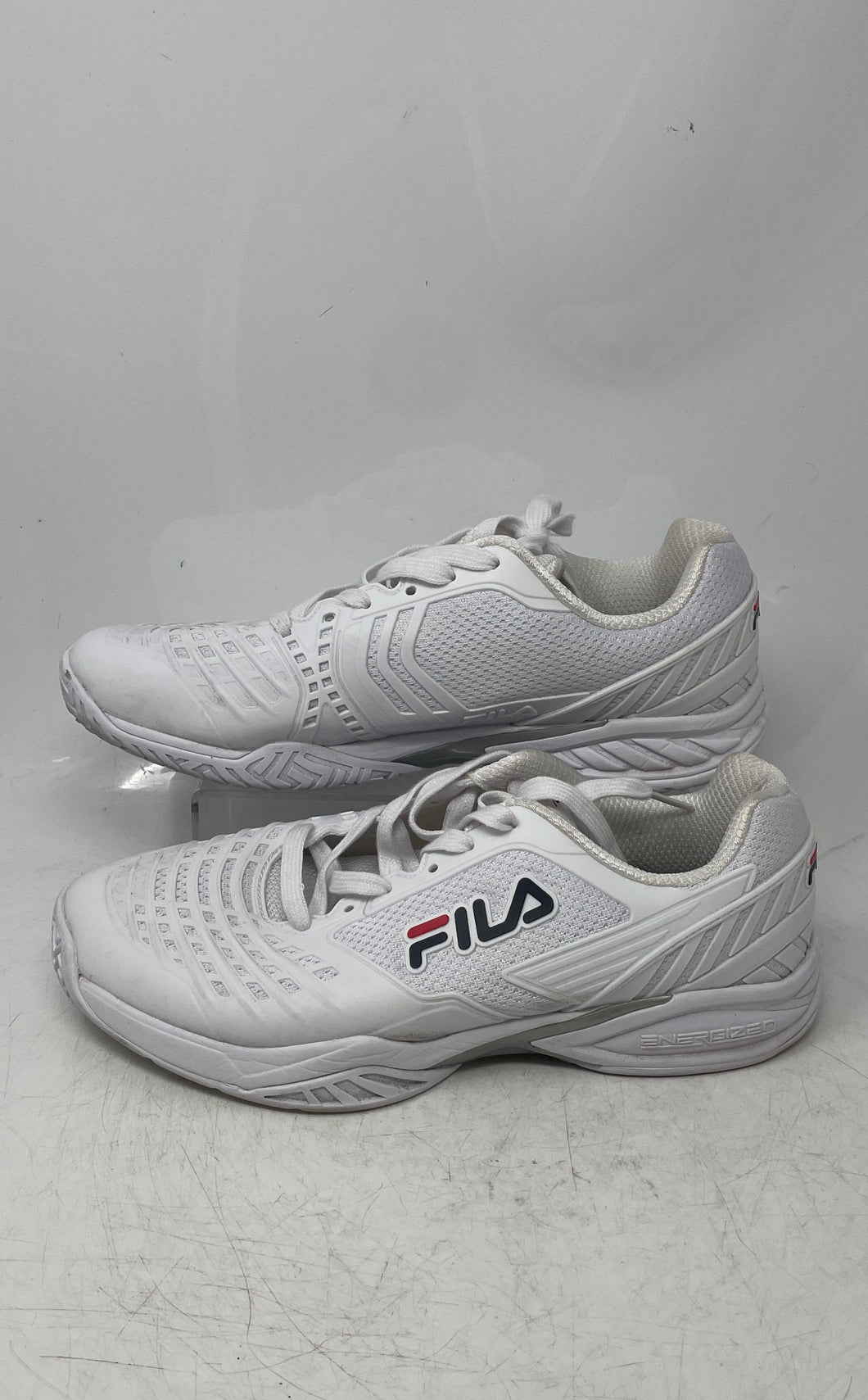 Fila Mens Axilus 2 Energized 1TM00615-147 White Lace-Up Sneaker Shoes Size 10