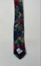 Load image into Gallery viewer, Salvatori Mens Red Multicolor Printed Silk Adjustable Pointed Tie
