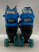 Load image into Gallery viewer, Taiker Unisex Kids Black Blue White Adjustable Four Wheeled Roller Skates 34-37
