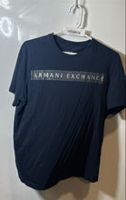 Load image into Gallery viewer, Armani Exchange Mens Navy Blue Cotton Short Sleeve Crew Neck T-Shirt Size M
