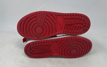 Load image into Gallery viewer, Nike Boys Air Jordan 1 Mid Red And Black Leather Sneakers Shoes Size 1.5Y
