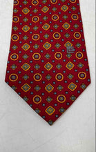 Load image into Gallery viewer, Guy Laroche Mens Red Geometric Adjustable Designer Formal Neckwear Pointed Tie
