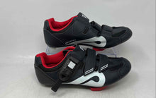 Load image into Gallery viewer, Peloton Unisex Black Red Low Top Hook And Loop Cycling Shoes Size EU 39
