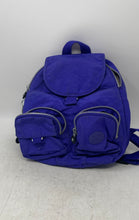 Load image into Gallery viewer, Kipling Womens Purple Zipper Adjustable Strap Top Handle Backpack
