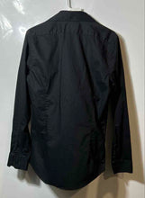 Load image into Gallery viewer, Express 1MX Mens Black Cotton Long Sleeve Collared Slim Dress Shirt Size S/P
