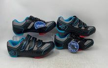 Load image into Gallery viewer, Lot Of 2 Pair Flywheel Womens Fly Fierce Black Gray Blue Cycling Shoes 37 W/Tag
