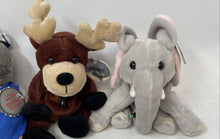 Load image into Gallery viewer, Vintage Set Of 5 Coca Cola Plush Animal Collectibles Seal Turtle Moose Elephant
