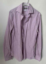 Load image into Gallery viewer, Michael Kors Mens Multicolor Check Print Slim-Fit Long Sleeve Dress Shirt Size M
