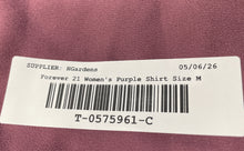 Load image into Gallery viewer, Forever 21 Womens Purple Long Sleeve Collared Button-Up Shirt Size Medium
