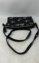 Load image into Gallery viewer, Kenneth Cole Reaction Womens Black With Floral Print Zipper Crossbody Bag
