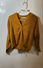 Load image into Gallery viewer, Zara Womens Mustard Long Sleeve Cardigan Sweaters Size Small
