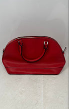 Load image into Gallery viewer, Guess Womens Red Faux Leather Inner Pocket Double Handle Satchel Handbag
