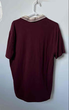 Load image into Gallery viewer, Express Mens Burgundy Spread Collar Short Sleeve Polo Shirt Size Large

