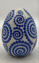 Load image into Gallery viewer, White Blue Printed Porcelain Home Decorative Asian Collectible Egg Figurine

