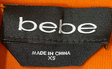 Load image into Gallery viewer, Bebe Womens Orange Sleeveless Spaghetti Strap Back-Zip Blouse Top Size XS
