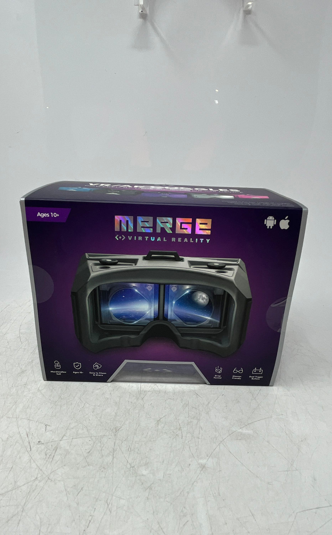 Merge Black Virtual Reality Smartphone Headset In Box Not Tested Factory Sealed
