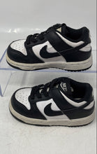 Load image into Gallery viewer, Nike Kids Dunk Low White Black Low Top Slip-On Sneaker Shoes Size 6C

