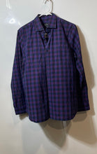 Load image into Gallery viewer, Armani Exchange Mens Purple Check Long Sleeve Regular Fit Button-Up Shirt Size S

