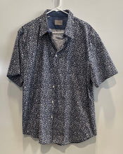 Load image into Gallery viewer, Jachs New York Mens Blue Floral Short Sleeve Collared Button-Up Shirt Size XL
