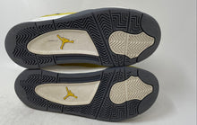 Load image into Gallery viewer, Nike Kids Jordan 4 Retro Yellow Gray Lace-Up Sneakers Shoes Size 1.5Y
