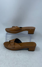 Load image into Gallery viewer, Donald J Pliner Womens Brown Leather Block Heel Slide Sandals Size 10M
