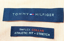 Load image into Gallery viewer, Tommy Hilfiger Mens Peach THFlex Long Sleeve Athletic Fit Dress Shirt Size Large
